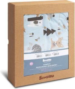 Sensillo Baby Dekbed En Kussen - Cadeau Set - Katoen - Blauw -Baby Peuter Winkel 1007x1200 2