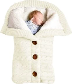 Bebaa® Babyslaapzak Voor Buggy/Kinderwagen 68cm - Babynestje - 0-6 Maanden - Kraamcadeau Voor Newborn - Wit