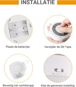 Nachtlampje - LED - Met - Bewegingssensor - Automatische - Verlichting - Batterij - Veilig - Baby - Kinder - Kamer - Toilet - Overloop - Trap-Senioren -Baby Peuter Winkel 1051x1200 2