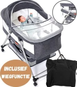 Twinky® Co-Sleeper – Opvouwbare Wieg En Aanschuifbed Voor Baby En Peuter – Incl. Matras – Reisbedje – Babybedje Voor Baby En Peuter