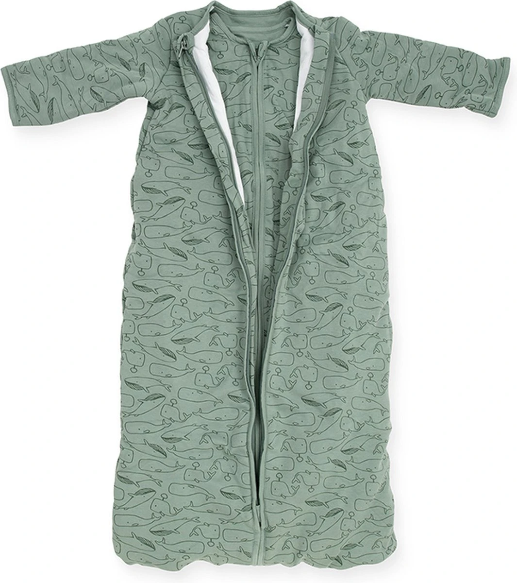 Jollein Baby Baby Winterslaapzak 4-Seizoenen 110cm Whales - Ash Green 3 Jollein Baby Baby Winterslaapzak 4-Seizoenen 110cm Whales - Ash Green