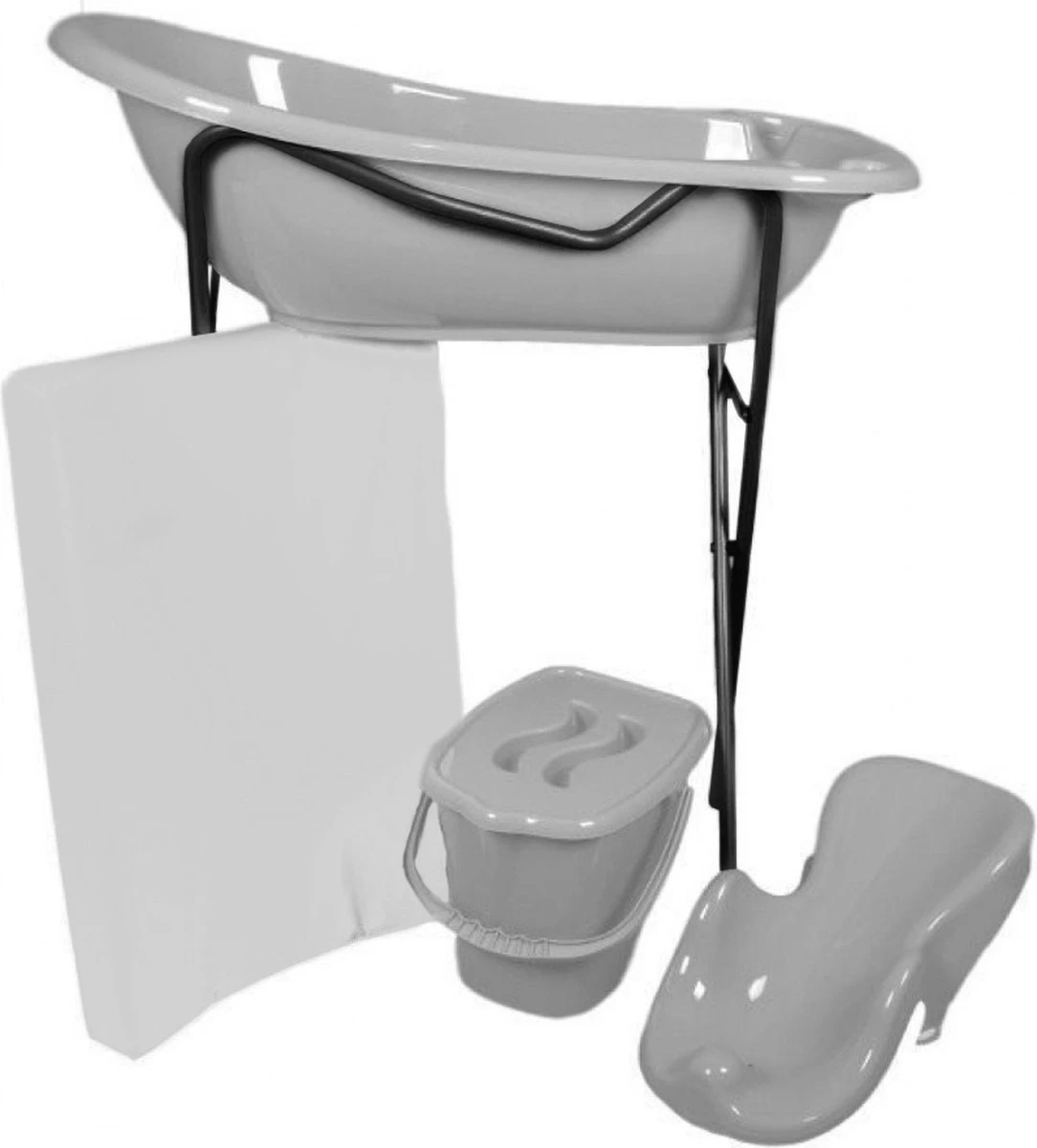 MamaLoes Lichtgrijs Badset Incl. Graphite Badstandaard 3 MamaLoes Lichtgrijs Badset Incl. Graphite Badstandaard