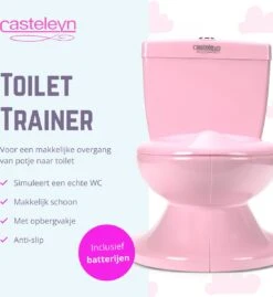Casteleyn - Toilet Trainer - WC Potje - Plaspotje - Kinder Toilet - Met Geluid - Tot 21KG - Roze -Baby Peuter Winkel 1100x1200