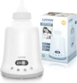 Luvion Eco Fast Deluxe 4 In 1 Flessenwarmer - Verwarmt Zeer Snel - Steriliseren Met Stoomkap - Warmhouden En Ontdooien