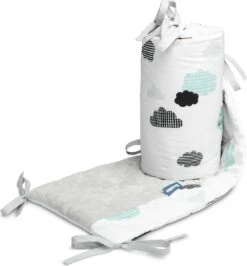 Sensillo Baby Bedbumper - Bedomrander - Anti Stootrand Ledikant - Bed Zijbeschermers - 180x30cm - Grijze Wolkjes 15 Sensillo Baby Bedbumper - Bedomrander - Anti Stootrand Ledikant - Bed Zijbeschermers - 180x30cm - Grijze Wolkjes -Baby Peuter Winkel 1113x1200 2