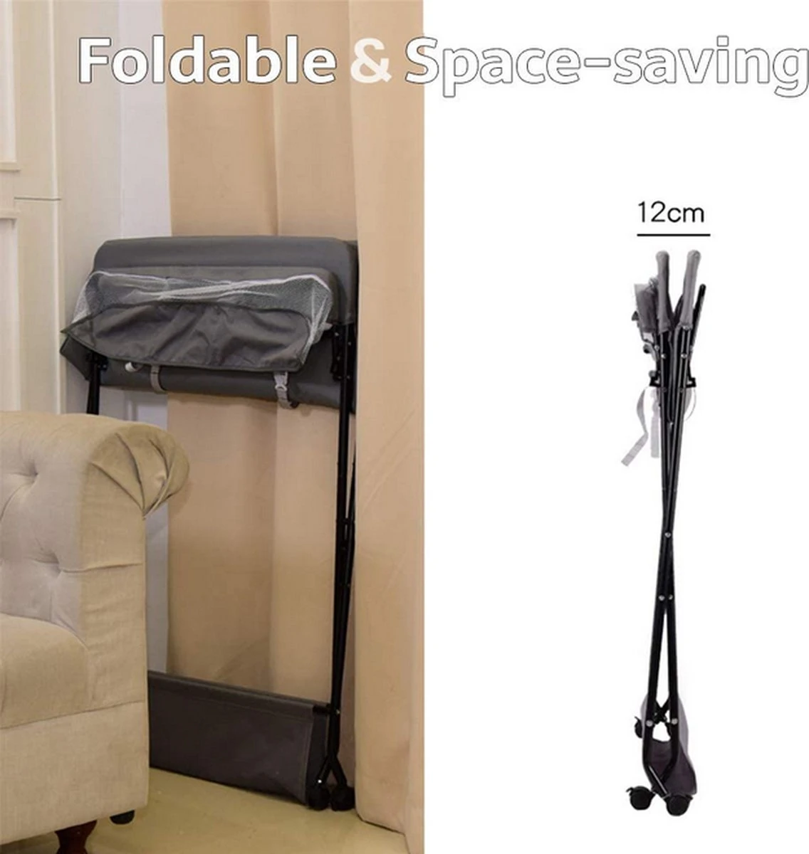 Kari Verschoontafel Baby Opvouwbaar En Draagbaar- In Hoogte Verstelbaar - Luiertafel - Verzorgingstafel - Giraffe Patroon (Grijs) 5 Kari Verschoontafel Baby Opvouwbaar En Draagbaar- In Hoogte Verstelbaar - Luiertafel - Verzorgingstafel - Giraffe Patroon (Grijs) - Afbeelding 3