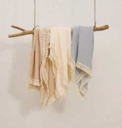 Hydrofiele Doek XL Met Franjes - 120x120 Cm - Taupe -Baby Peuter Winkel 1138x1200 1