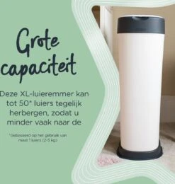 Tommee Tippee Twist & Click XL-luieremmer - Voor Maximaal 60 Luiers - Milieuvriendelijker Systeem - 1 Navulcassette - Duurzaam Geproduceerde Antibacteriële GREENFILM -Baby Peuter Winkel 1142x1200 1