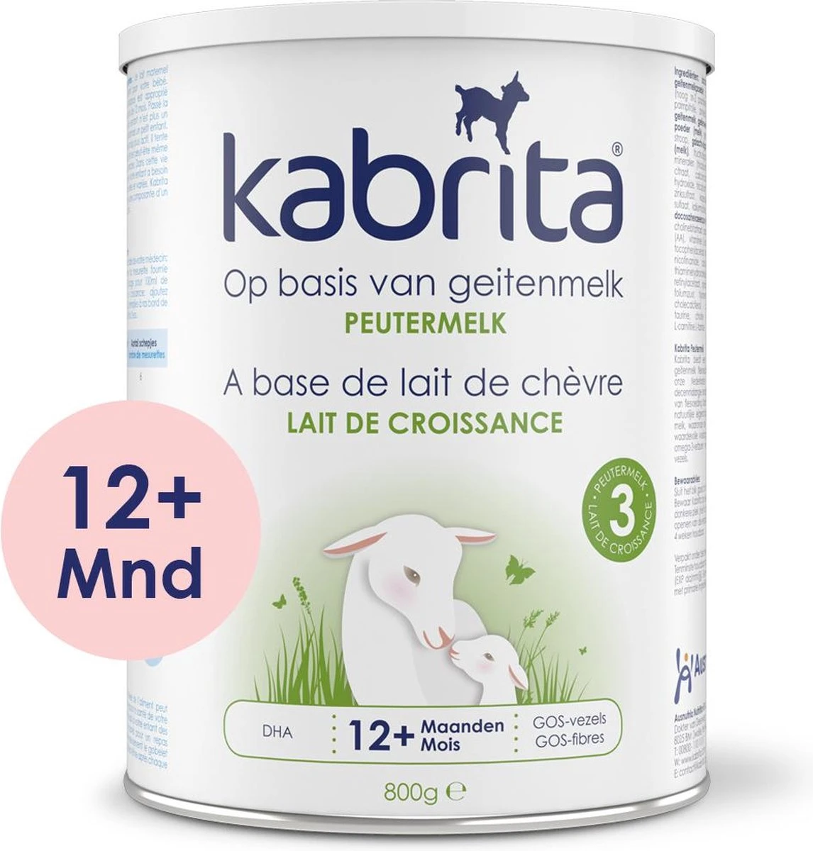 Kabrita 3 Peutermelk - Babyvoeding 12+ Maanden - 800g 3 Kabrita 3 Peutermelk - Babyvoeding 12+ Maanden - 800g
