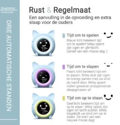 Merkloos Slaaptrainer - Wake-up Light - Digitale Wekker Met Slaaptimers - Nachtlamp Met Slaapdeuntjes - Kat - Blauw 10 Merkloos Slaaptrainer - Wake-up Light - Digitale Wekker Met Slaaptimers - Nachtlamp Met Slaapdeuntjes - Kat - Blauw -Baby Peuter Winkel 1152x1200 6