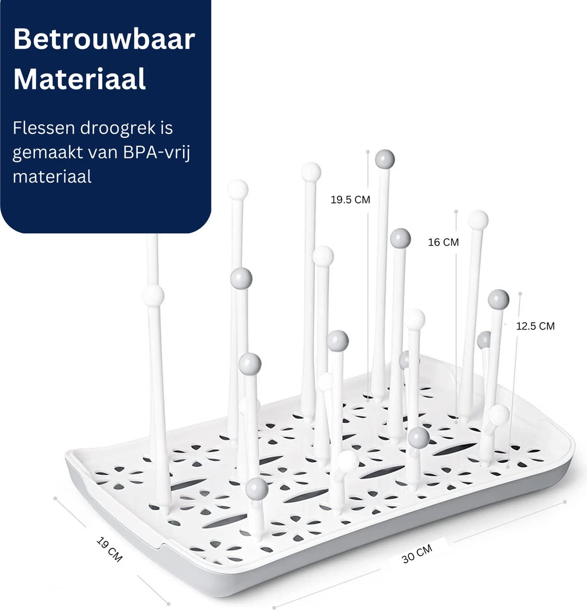 Flessen Droogrek - Flessenrek Baby - Flessendrager - Afdruiprek Babyfles - Flessen Druiprekje - Droogrek Flessen - Flessendroger 7 Flessen Droogrek - Flessenrek Baby - Flessendrager - Afdruiprek Babyfles - Flessen Druiprekje - Droogrek Flessen - Flessendroger - Afbeelding 5