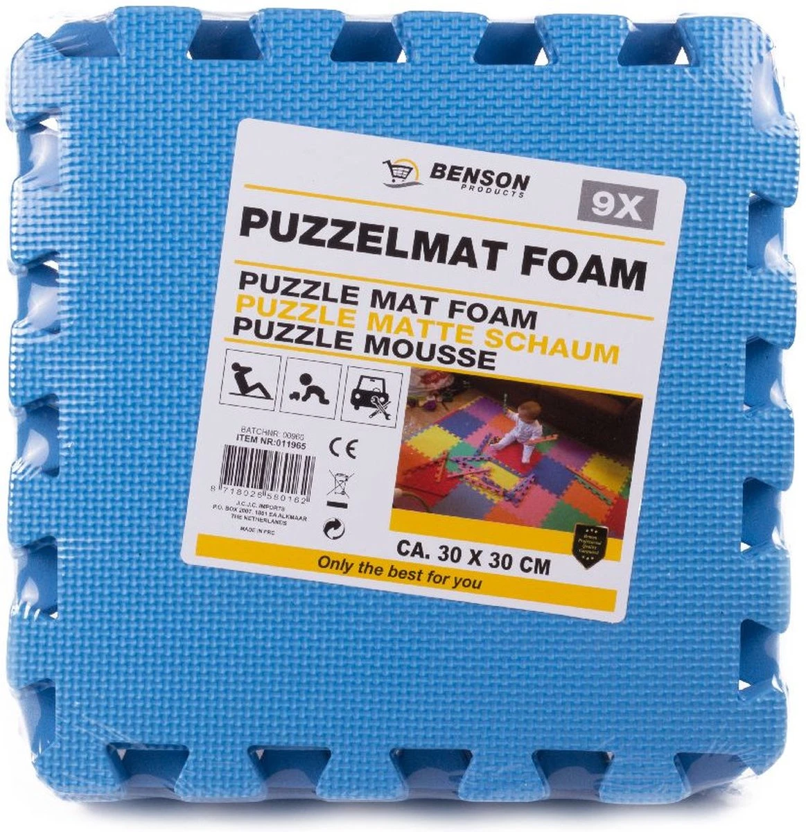 Benson 9 Stuks Zwarte Puzzel Vloertegels Foam 30 X 30 Cm - Puzzel Speelmat - Baby/peuter Speelgoed Matten 10 Benson 9 Stuks Zwarte Puzzel Vloertegels Foam 30 X 30 Cm - Puzzel Speelmat - Baby/peuter Speelgoed Matten - Afbeelding 8