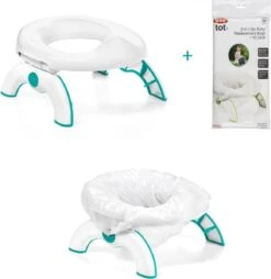 Oxo Tot 2-in-1 Plaspotje - Reispotje - WC Verkleiner - Teal