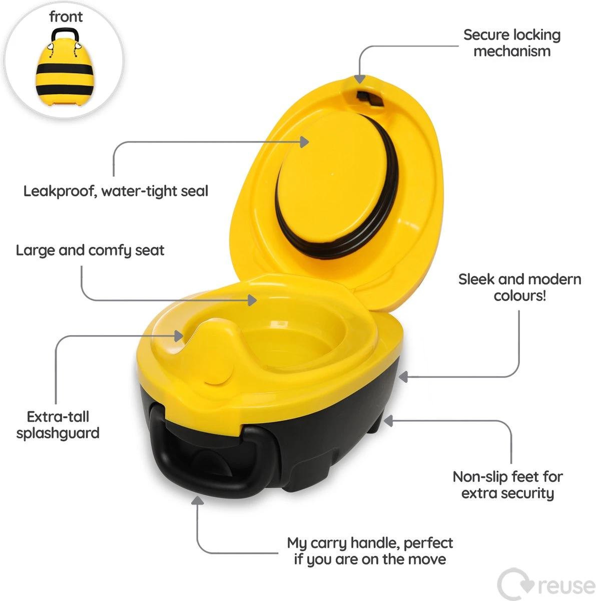 Jippie's My Carry Plaspotje - Bijtje 5 Jippie's My Carry Plaspotje - Bijtje - Afbeelding 3