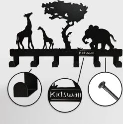 Kinderkapstok - Safari - Kinderkapstok Haakjes - Babykamer Kapstokken - Babykamer - 6 Haken – Design Kapstokken - Inclusief Bevestigingsmateriaal – Wandkapstok - Babykameraccessoires - Kinderkamer Haakjes - Zwart - Modern 8 Kinderkapstok - Safari - Kinderkapstok Haakjes - Babykamer Kapstokken - Babykamer - 6 Haken – Design Kapstokken - Inclusief Bevestigingsmateriaal – Wandkapstok - Babykameraccessoires - Kinderkamer Haakjes - Zwart - Modern -Baby Peuter Winkel 1192x1200 7
