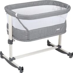 BabyGO Co Sleeper Wieg Met Schommelfuntie Vivaldi Grey