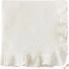 Hydrofiele Doeken - Hydrofiele Doek 2 Laags - Gebroken Wit - Ruffle - Off White - 120x120cm - Katoen En Bamboe - Hydrofiele Doek Ruffle - Swaddle - Hydrofiele Doeken Ruffle - Hydrofiele Doek Ruffle XL - Emmailloter - Kraamcadeau