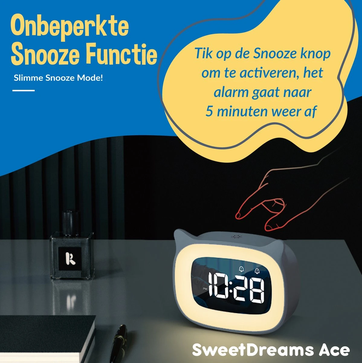 SweetDreams™ Ace Wit Slaaptrainer Kinderen – Slaapwekker Met 18 Liedjes – Wake Up Light - Kinderwekker - Nachtlamp Dimfunctie – Lichtwekker - Nightlight - Tijdloos Design – 2023 Model 7 SweetDreams™ Ace Wit Slaaptrainer Kinderen – Slaapwekker Met 18 Liedjes – Wake Up Light - Kinderwekker - Nachtlamp Dimfunctie – Lichtwekker - Nightlight - Tijdloos Design – 2023 Model - Afbeelding 5
