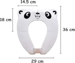 Merkloos WC Verkleiner - Wit Panda Ontwerp - Toilettrainer - Opvouwbare Toilet Zitje - Toiletbril Verkleiner - Kinder WC Bril -Baby Peuter Winkel 1200x1009