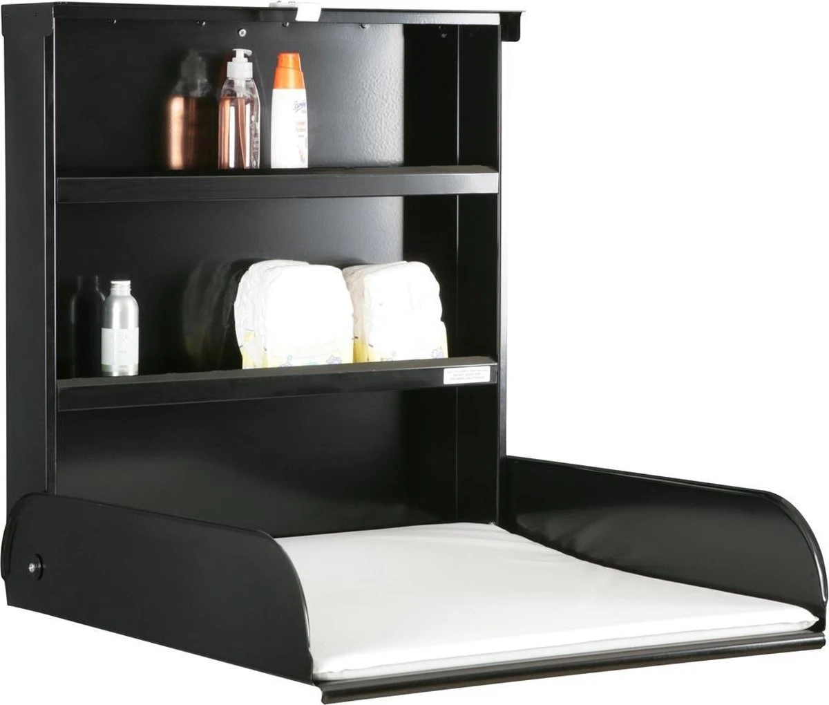 Bybo Pippi Opklapbare Wand Commode - Zwart 3 Bybo Pippi Opklapbare Wand Commode - Zwart