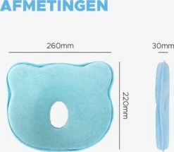 Baby Kussen Plat Hoofd - Slaapondersteuning Hoofdkussen - 0-12 Maanden - Orthopedisch - Inclusief E-book & Bestekset - Kraampakket - Kraamcadeau - Blauw -Baby Peuter Winkel 1200x1043 1
