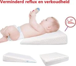 Reflux Kussen RECHT – Hellend Kussen – Matrasverhoger – Wigkussen – Zwangerschapskussen – Zijslaapkussen – Slaapkussen Baby – Voedingskussen – Hoofdkussen Baby – Anti Reflux – Verhogend Kussen Baby – Kraamcadeau – Cadeautip -Baby Peuter Winkel 1200x1044 5