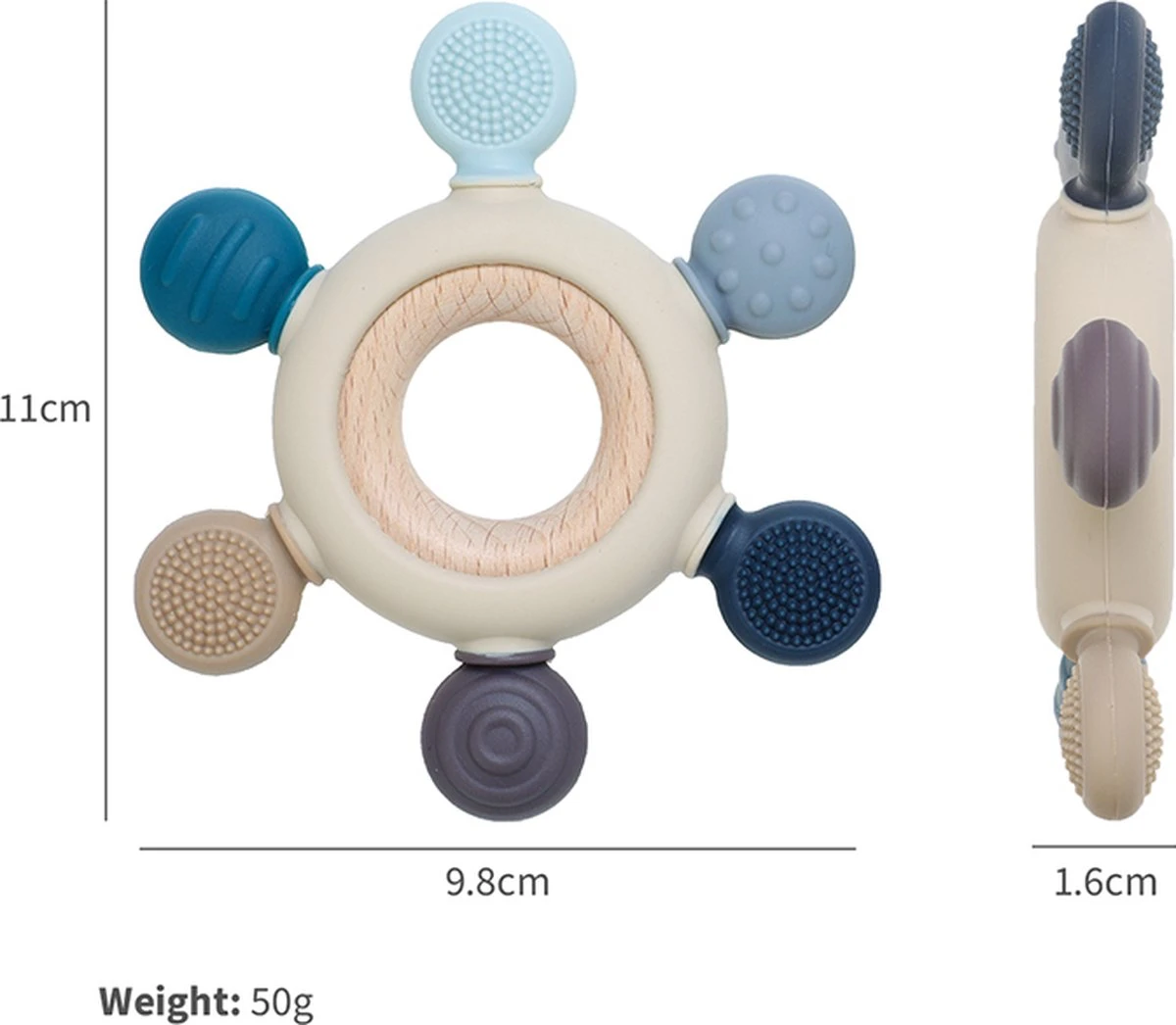 Merkloos Bijtring - Bijtspeelgoed - BPA Vrij - Siliconen - Baby Speelgoed - Roze 4 Merkloos Bijtring - Bijtspeelgoed - BPA Vrij - Siliconen - Baby Speelgoed - Roze - Afbeelding 2