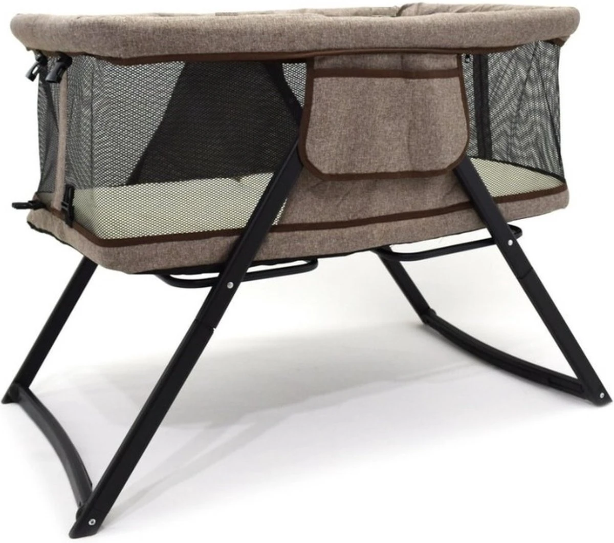 Hibaby Co-Sleeper - Essential Brown - Wieg Functie - Reisbedje - Inclusief Matras 3 Hibaby Co-Sleeper - Essential Brown - Wieg Functie - Reisbedje - Inclusief Matras