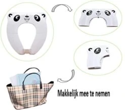 Merkloos WC Verkleiner - Wit Panda Ontwerp - Toilettrainer - Opvouwbare Toilet Zitje - Toiletbril Verkleiner - Kinder WC Bril -Baby Peuter Winkel 1200x1061