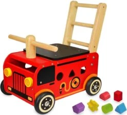 Houten Loopwagen Brandweer Met Blokken - I'm Toy -Baby Peuter Winkel 1200x1095 4