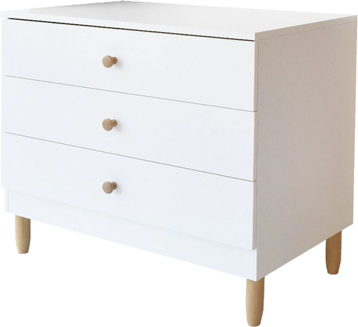 Petite Amélie ® Commode Kast Baby - Verzorgingstafel Met Veel (opberg)ruimte - Wit - Conform Door 100 Cm Breedte - Laden Openen & Sluiten Automatisch Door Soft Close - H.90x B.100x D.55 Cm 5 Petite Amélie ® Commode Kast Baby - Verzorgingstafel Met Veel (opberg)ruimte - Wit - Conform Door 100 Cm Breedte - Laden Openen & Sluiten Automatisch Door Soft Close - H.90x B.100x D.55 Cm - Afbeelding 3