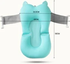 Babybadje - Peuterbadje - Opvouwbaar - Blauw - Incl. Baby Badkussen - 84 Cm Lang - 0 Tot 5 Jaar - Blauw -Baby Peuter Winkel 1200x1100