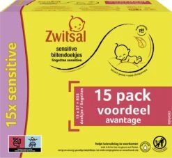Zwitsal Sensitive Billendoekjes Alcoholvrij - 855 Doekjes - Voordeelverpakking -Baby Peuter Winkel 1200x1104 1