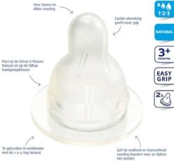 Difrax 1-2-3 Doseerspeen Natural - 2st -Baby Peuter Winkel 1200x1114 5