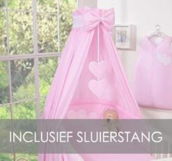 My Sweet Baby Hemel Katoen - Roze (incl Sluierstang)