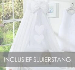 My Sweet Baby Hemel Katoen - Wit (incl Sluierstang)