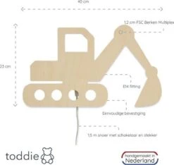 Wandlamp Kinderkamer/babykamer Graafmachine - Multiplex Houten Lampje Voor Aan De Muur Digger -Baby Peuter Winkel 1200x1136 9