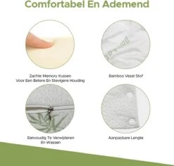 Novalits - Orthopedisch Baby Zijslaapkussen Met Traagschuim En Anti-Allergene Bamboe Microvezel Stof Om Een Plat Hoofd Tegen Te Gaan - Zijligkussen Voor Peuter - Babykussen Zijligging - Rolkussen - Steunkussen - Slaapondersteuning -Baby Peuter Winkel 1200x1143