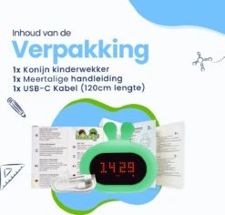 Kadoing Konijn Kinderwekker - Met Gezichtsuitdrukkingen En TAP-ON - Wake Up Light Voor Kinderen - Wekker Digitaal - Kinderklok - Nachtlamp - Slaapkamer - Kinderkamer - Kinderspeelgoed - Speelgoed Cadeau -Baby Peuter Winkel 1200x1148 9