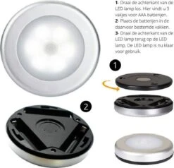 3x LED Nachtlampje Met Bewegingssensor - INCL. Batterijen - Babykamer Nachtlampjes Met Bewegingssensor - Kastverlichting Met Sensor - Trapverlichting - Draadloze Verlichting - Warm Wit Licht -Baby Peuter Winkel 1200x1155 1