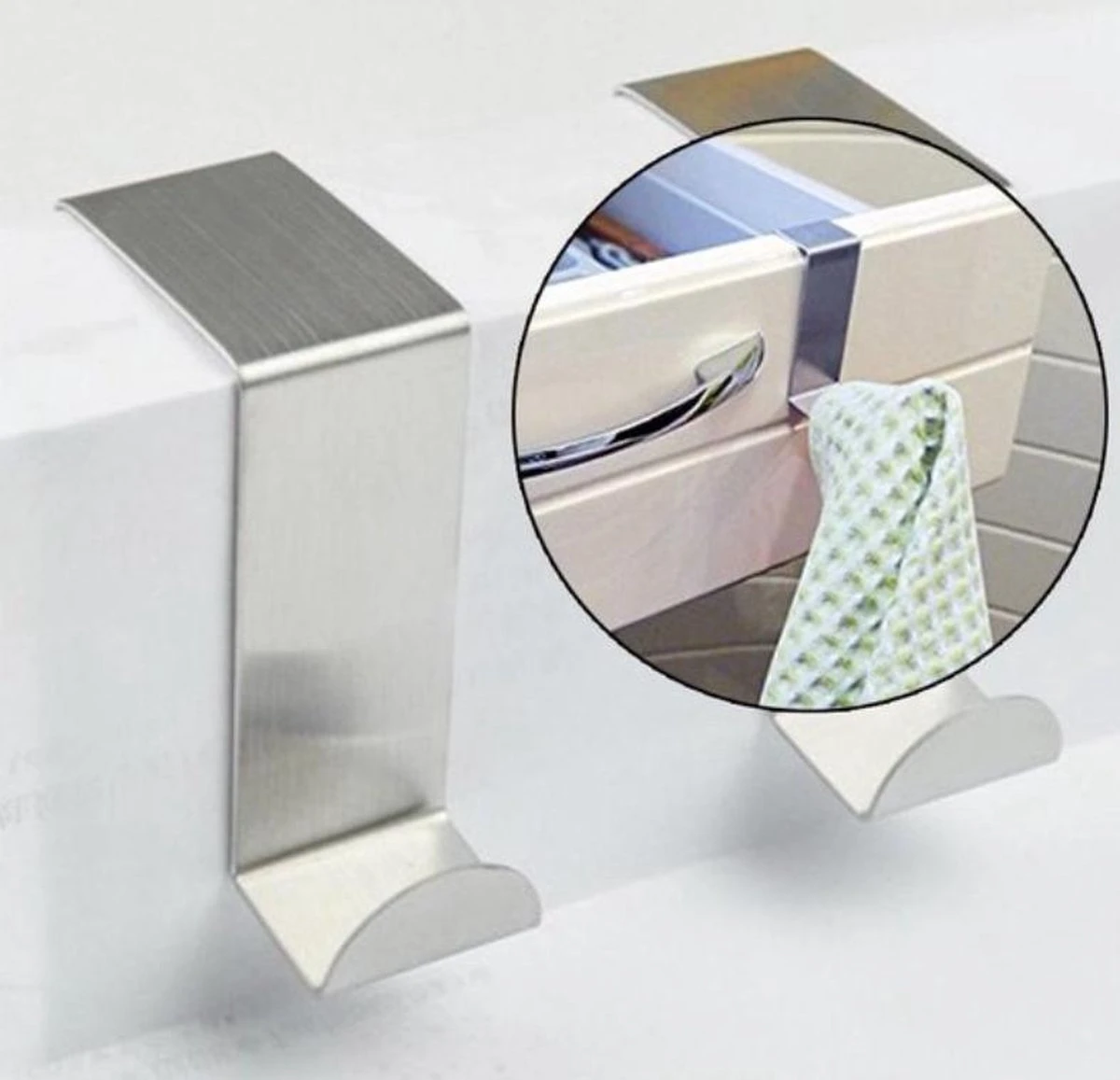 RVS Deurhaak Set - Deur Ophanghaak / Deurkapstok / Deurhanger Kapstok - Handdoek & Kleding Ophanghaken - Deur Haken - Set Van 6 Stuks 6 RVS Deurhaak Set - Deur Ophanghaak / Deurkapstok / Deurhanger Kapstok - Handdoek & Kleding Ophanghaken - Deur Haken - Set Van 6 Stuks - Afbeelding 4