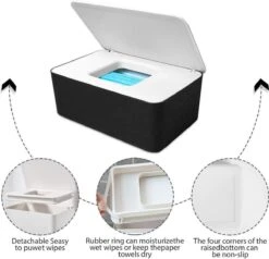 BillendoekjesDoos - Zinaps Natte Doekjes Doos, Vochtig Toiletpapier Doos, Babydoekjes Doos, Natte Doekjes Opbergdoos, Plastic Natte Doekdispenser Met Deksel Voor Thuis, Kantoor (WK 02129) -Baby Peuter Winkel 1200x1158 1