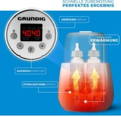Grundig Flessenwarmer - Dubbele Flesverwarmer - 200W - Ruimte Voor 2 Babyflessen - Verwarmen, Ontdooien En Steriliseren - Incl. Stoomkap - Wit -Baby Peuter Winkel 1200x1162 9