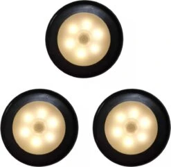 3x LED Nachtlampje Met Bewegingssensor - INCL. Batterijen - Babykamer Nachtlampjes Met Bewegingssensor - Kastverlichting Met Sensor - Trapverlichting - Draadloze Verlichting - Warm Wit Licht -Baby Peuter Winkel 1200x1169 5