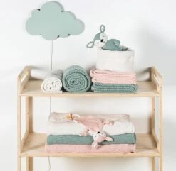Jollein Baby Deken Wieg 75x100cm River Knit - Pale Pink/Coral Fleece -Baby Peuter Winkel 1200x1173 3