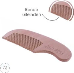 ZUZI ROSY® - Baby Borstel - Baby Verzorgingsset - 3 Stuks - Hout - Haarborstel En Kam - Kraamcadeau - Babyshower Gift - Incl. Opbergzakje -Baby Peuter Winkel 1200x1179 1