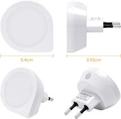 Aigostar 10B9R - LED Nachtlampje Stopcontact Met Dag/Nacht Sensor - Bedlampje - Verlichting Babykamer - 3000K - 2 Stuks -Baby Peuter Winkel 1200x1184 3