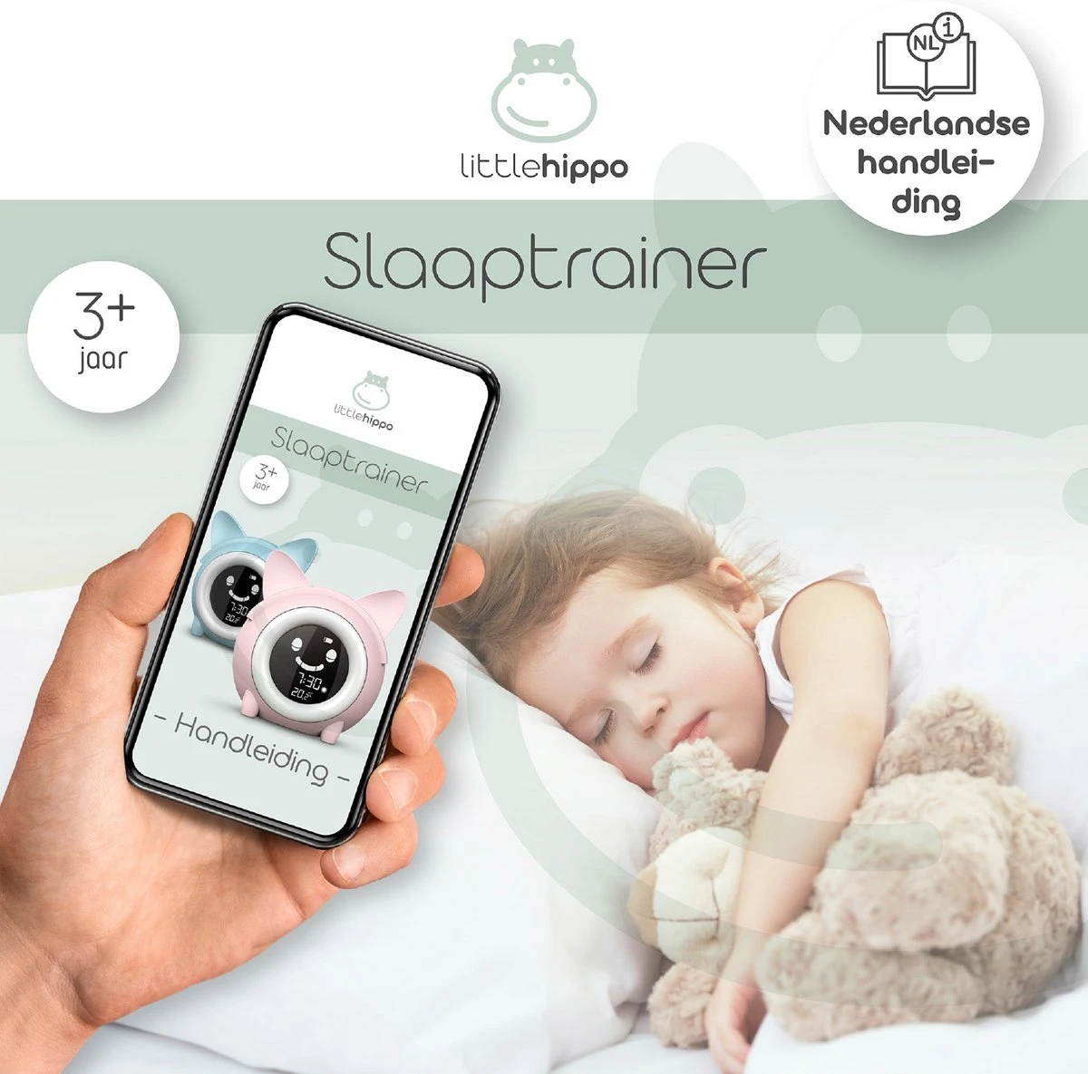 Little Hippo® Slaaptrainer Roze - Kinderwekker - Nachtlampje - NL Handleiding 8 Little Hippo® Slaaptrainer Roze - Kinderwekker - Nachtlampje - NL Handleiding - Afbeelding 6