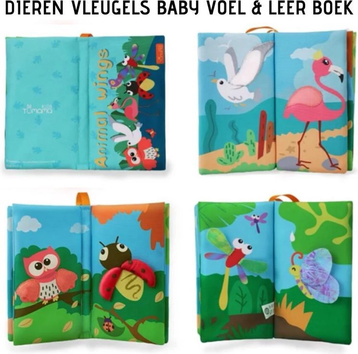 Tumama® Knisperboekje Baby Eerste Jaar “Dieren Vleugels“ Voelboekje - Sinterklaas Kerst Cadeau - Educatief Voel Knisper Boek Speelgoed 3 Tumama® Knisperboekje Baby Eerste Jaar “Dieren Vleugels“ Voelboekje - Sinterklaas Kerst Cadeau - Educatief Voel Knisper Boek Speelgoed