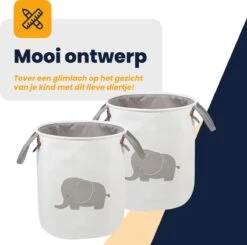 MIRO Wasmand - Opbergmand - Babykamer & Kinderkamer - Opvouwbaar - Olifant -Baby Peuter Winkel 1200x1188 11